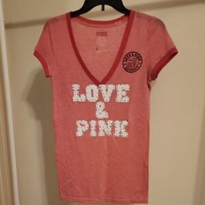 PINK Victoria's Secret Pink V-Neck Tee